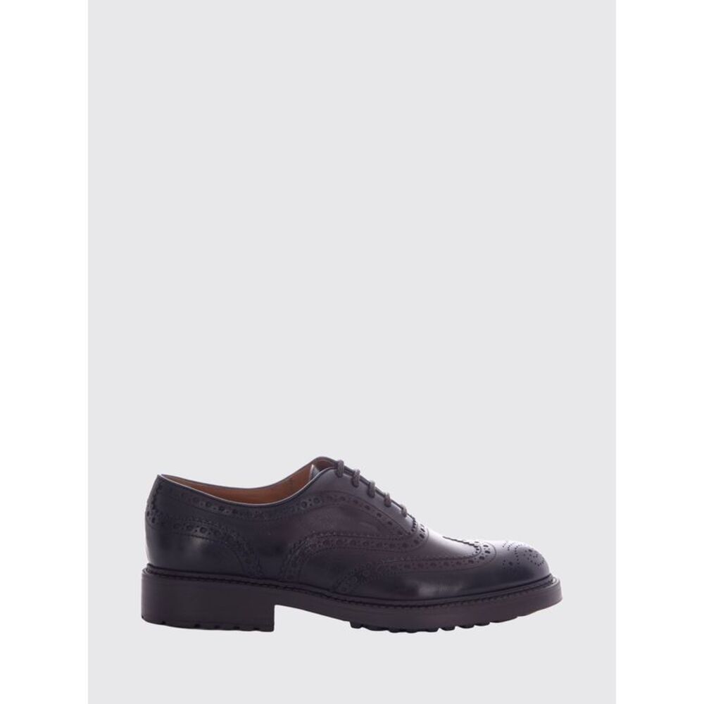 Doucal's Men Doucal's Smooth Calfskin Brogue Derby Shoes With Rubber Sole